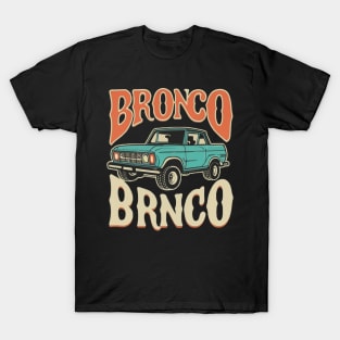 Retro 1987-1991 Ford Bronco w/Tires T-Shirt